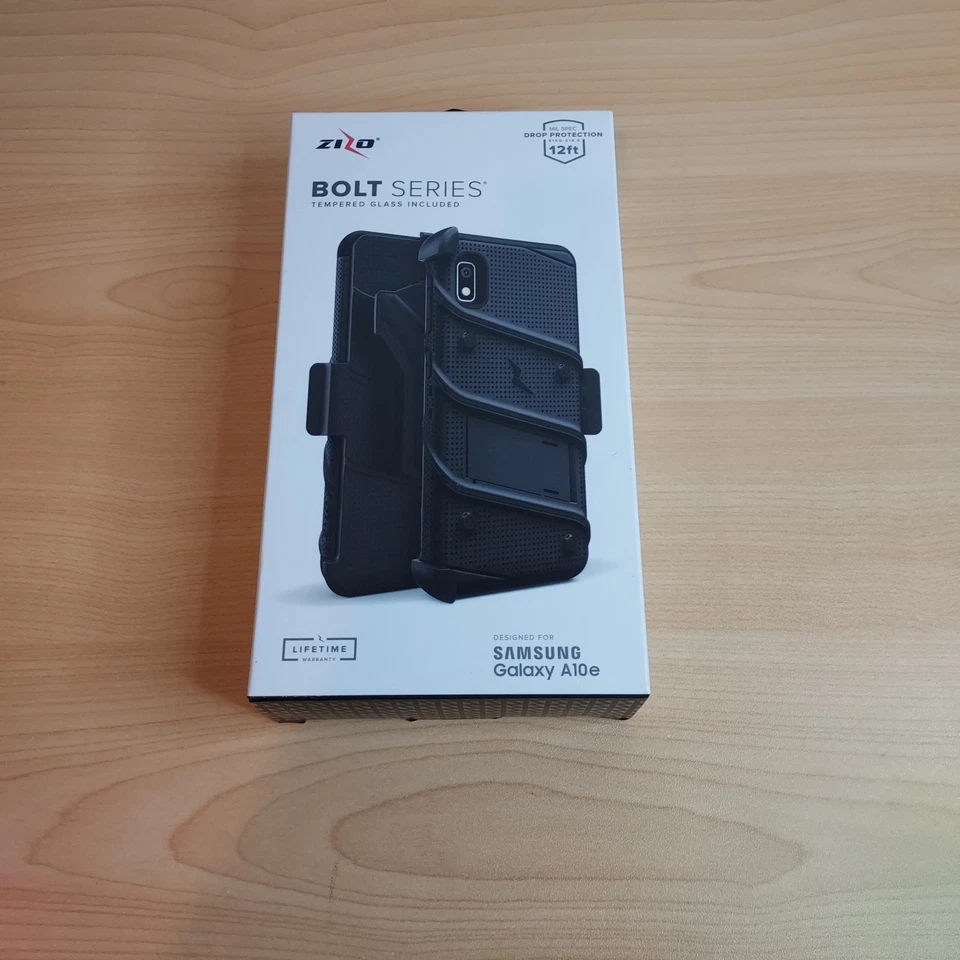 ZIZO Bolt Series Case / Holster / Glass for Samsung Galaxy A10e - Black / Red - Image 1 of 3