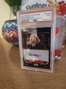 2023 Finest Star Wars Matk Boone Jr. Ranzar Malk Auto Black Wave /10 Psa 9 - Picture 1 of 2
