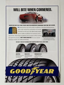 1992 Goodyear Eagle GS-C Tire Print Ad Red Chevrolet Corvette Tread Zone - Bild 1 von 2