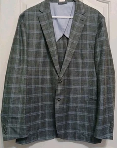 Peter Millar Crown Sport Mantel Blazer Herren 2XL weiche Wolle/Seide grau blau kariert - Bild 1 von 13