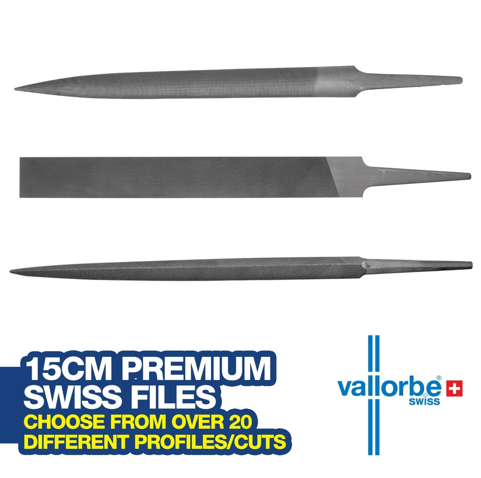 Vallorbe 15cm Premium Working Files - Flat/Crossing/Three Square/ Round and More - Image 1 of 1