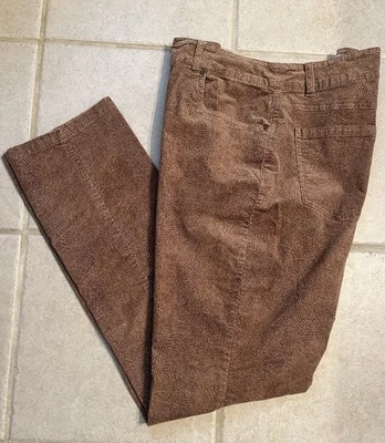 ORVIS 牛仔裤女式动物印花斑点灯芯绒棉混纺轻便 14 码 — 第 1/4 张图片