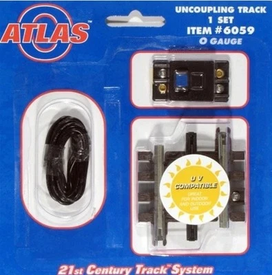 Atlas 6059 O 1-3/4 Uncoupling Track With Control Button and Wire - Image 1 of 2