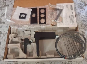 Delta Ara 568LF Bathroom Faucet 568LF-BLLPU Black Single Handle Open Channel - Picture 1 of 24