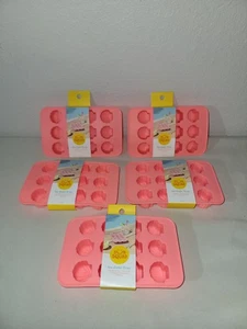 Sun Squad - 5 rosa Packungen Sea Shall Eiswürfelschale. Neu - Bild 1 von 6