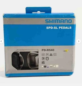 Pedali bici da strada Shimano PD-R540 SPD-SL neri con tacchetti SM-SH11 NUOVI - Foto 1 di 1