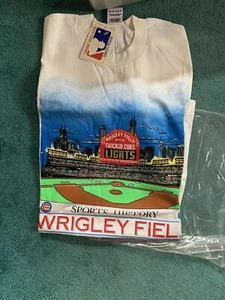 Vintage 8-1-1988 Chicago Cubs T-Shirt Men's Size Large Wrigley Field Made In USA - Picture 1 of 1