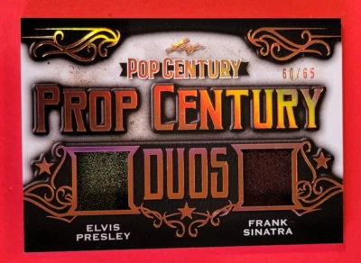 Elvis Presley & Frank Sinatra WORN RELIC SWATCH CARD #d60/65 21 LEAF POP CENTURY - Image 1 of 2