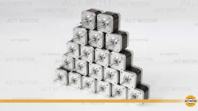 ACT MOTOR GmbH 20PCS Nema17 17HS4417 Schrittmotor 1.7A 40mm 0.4Nm Φ5mm Bipolar
