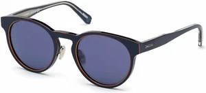Omega OM0020-H 90V Shiny Blue Round Sunglasses Plastic Frame 52-22-145 - Picture 1 of 1