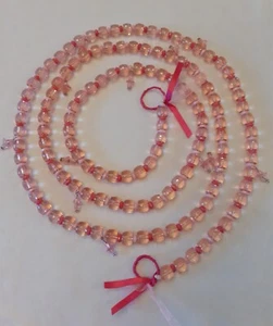 GARLAND SPRING/EASTER BEADED PINKS/FLOWER CHARMS WALL/TREE/TABLE/WREATH UNIQUE - Picture 1 of 7