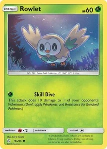 Rowlet 18/236 S&M Cosmic Eclipse Common PERFECT MINT! Pokémon - Imagen 1 de 1