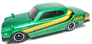 2015 MATCHBOX 1971 NISSAN SKYLINE 2000GTX GREEN 1:64 DIECAST 2 3/4" CAR W ORANGE - Picture 1 of 6