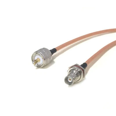 BNC female bulkhead to UHF male PL259 pigtail cable adapter RG142 50cm/100cm - Image 1 of 4