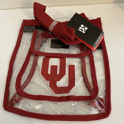 Logo Oklahoma Sooners Clear Stadium Bag 11” NWT Cover
