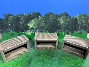 Set of 3 Assembled O Scale Undecorated Vendor Booths Market Fair Carnival Stands - Picture 1 of 6