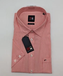 Camisa manga corta JUPITER TALLA XXL 45/46 cuello kent rojo ajuste moderno - Imagen 1 de 6