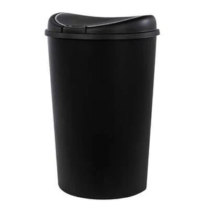 Hefty 12.8 Gallon Trash Can, Plastic Semi Round Touch Top Kitchen Trash Can - Picture 1 of 7