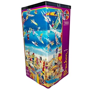 Rompecabezas vintage Heye 2000 piezas con póster Surf Fever Blachon 1991 raro - Imagen 1 de 17