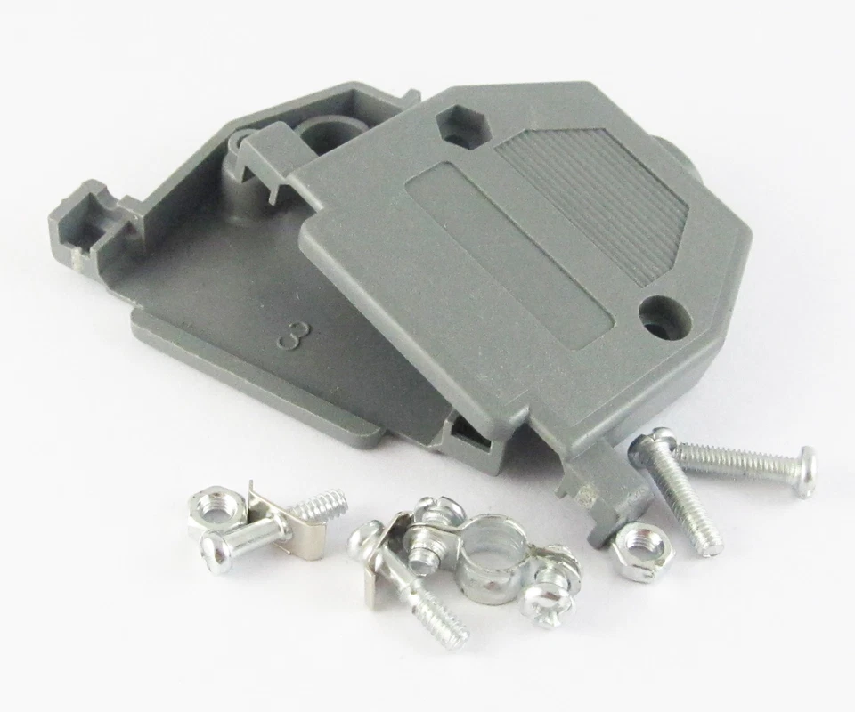 20sets D-Sub DB25 25Pin Plastic Hood Cover for 25 Pin 2 Row D-Sub Connector Grey - Image 1 of 3
