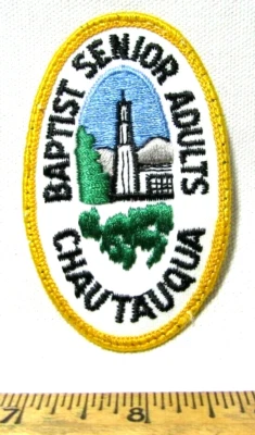 Vintage Baptist Senior Adults Jacket Patch Chautauqua Kansas Church - Image 1 of 3