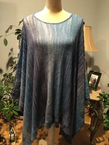 Chicos cooler leichter Poncho mit Farbverlauf blau neu ohne Etikett Gr. S/M - Bild 1 von 18