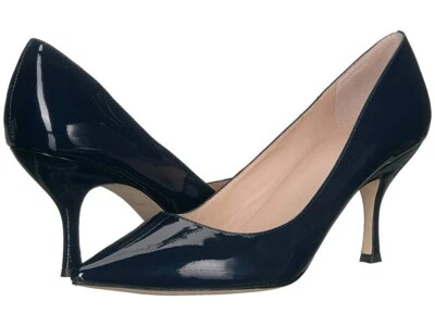 Zapatos de salón Kate Spade Z4912 azul marino charol Sonia punta tacón talla 10 M Foto 1 de 4