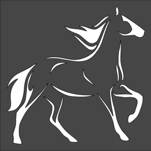 1- 5.5x5.5 inch Stencil, (VA-60) Horse (6mil) (Last one) - Picture 1 of 2