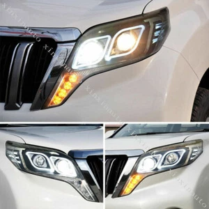 2X LED Headlights Led Car Lights Angel Eyes Xenon HID For Toyota Prado 2014-2017 - Bild 1 von 9
