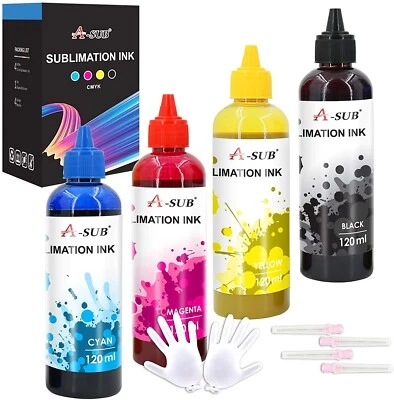 480ML A-SUB Sublimation Ink for Epson 2720 3850 2850 2803 2400 2750 502 522 544 - Image 1 of 4