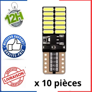 10 x T10 W5W Led Bulb CANBUS 6000k Blanc Anti Erreur Auto Voiture Veilleuse - Afbeelding 1 van 7