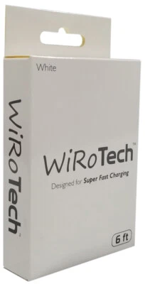 6 Foot Wirotech USB to 8-Pin Charging Cable Colors Fast Charge Braided Cord - Image 1 of 4