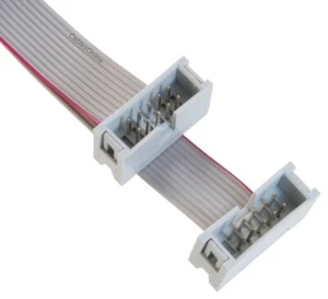10-Pin (2x5) 2.54mm-Pitch Male/Male 10-wire IDC Flat Ribbon Cable (Multi-Length) - Picture 1 of 5