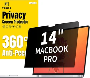 F FORITO 360° Privacy Screen Protector Compatible with Macbook Pro 14 Inch (2024 - Picture 1 of 12