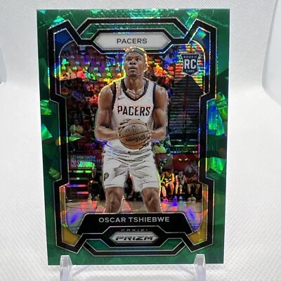 Oscar Tshiebwe 2023-24 Panini Prizm Green Ice Rookie RC Indiana Pacers - Image 1 of 2