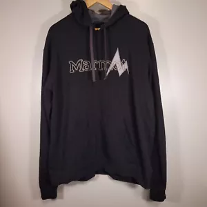 Marmot Men's XL Charcoal Gray Embroidered Logo Hoodie Pullover Sweatshirt - Picture 1 of 9