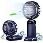 Portable 5000Mah Rechargeable Personal 5Speed Mini Handheld Neck Face Fan Travel