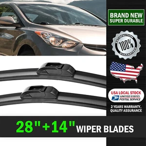 New 28"+14" Clear Advantage Windshield Wiper Blades For Toyota Prius C 2012-2019 - Picture 1 of 14