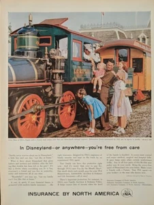 1958 Walt Disney Disney Land Railroad, Insurance By North America Print Ad  - Picture 1 of 1
