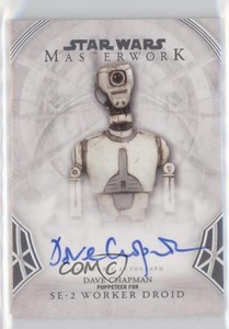 2018 Topps Star Wars Masterwork Dave Chapman SE-2 Essie Worker Droid Auto 0i0s