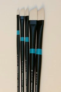 NEW! 5 pc Aspen Premium Synthetic Angled Artist Brush Set NOW 50% OFF! - Picture 1 of 1