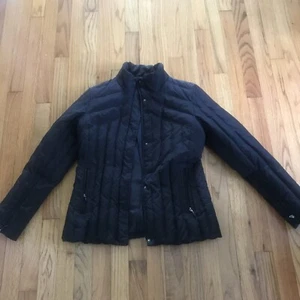 Women’s Kenneth Cole Reaction Black Puffer Zippered Quilted JACKET Sz Small - Picture 1 of 6