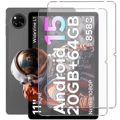 11 Zoll 9H Panzerfolie Glas für Doogee Tab A9+ /A9 Pro+ 2025 Display Schutzglas - Bild 1 von 4