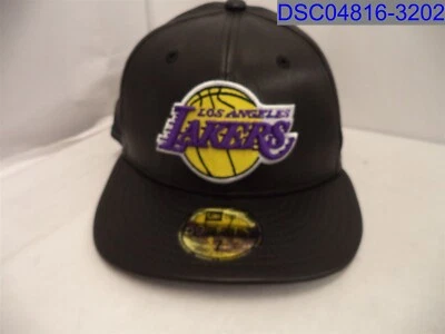 59Fifty, new Era, Men's Leather Lakers Hat, Size=7, Inner Circumference=21" - Image 1 of 4