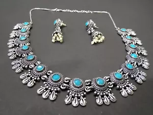 Indian Jewelery,ethnic jewellery, traditional, handmade, stones & pearl nacklace - Picture 1 of 4