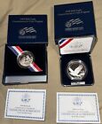 Us Mint 2008 Bald Eagle Commem. Proof Silver Dollar + Proof Clad 50c Ogp Coa's