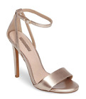 Topshop Raphael Womens UK7 EU40 Metallic Gold High Heel Stiletto Evening Sandals