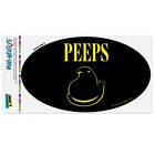 Peeps Black and Yellow Automotive Car Refrigerator Locker Vinyl Euro Oval Magnet