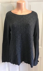 LOFT, Größe M, dunkelgrauer Pullover mit gewelltem Saum und Ärmelkanten. NEU. - Bild 1 von 10
