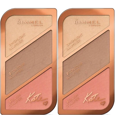 RIMMEL Kate Sculpting Contouring Highlighter Palette - 002 Coral Glow*PACK OF 2* - Image 1 of 4